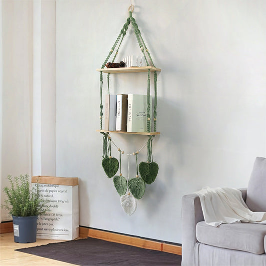 Handmade Nordic Leaf Tapestry - Cotton Wall Hanging Decor