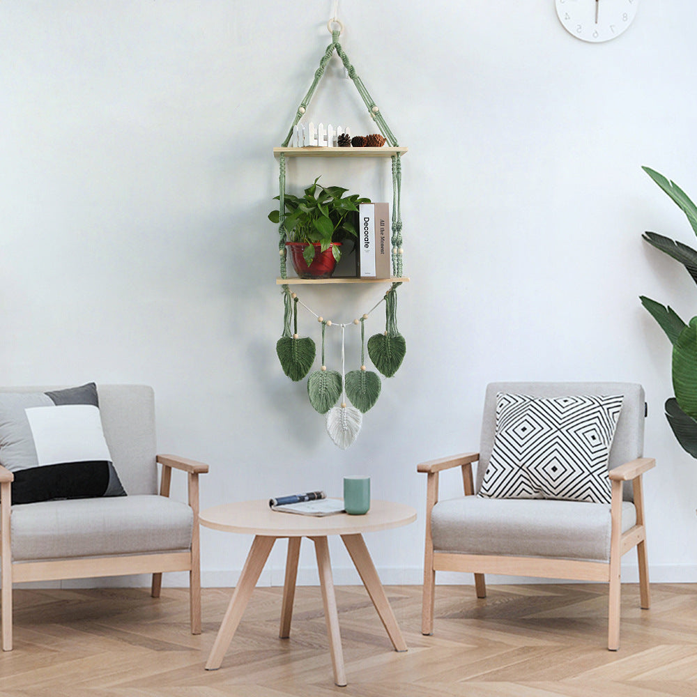 Handmade Nordic Leaf Tapestry - Cotton Wall Hanging Decor