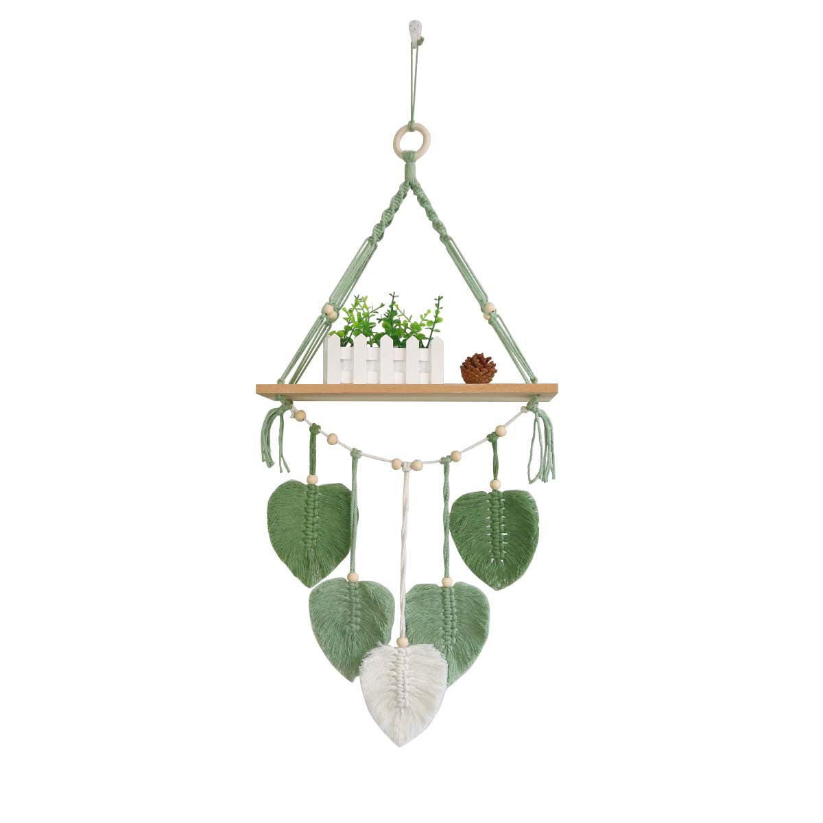 Handmade Nordic Leaf Tapestry - Cotton Wall Hanging Decor