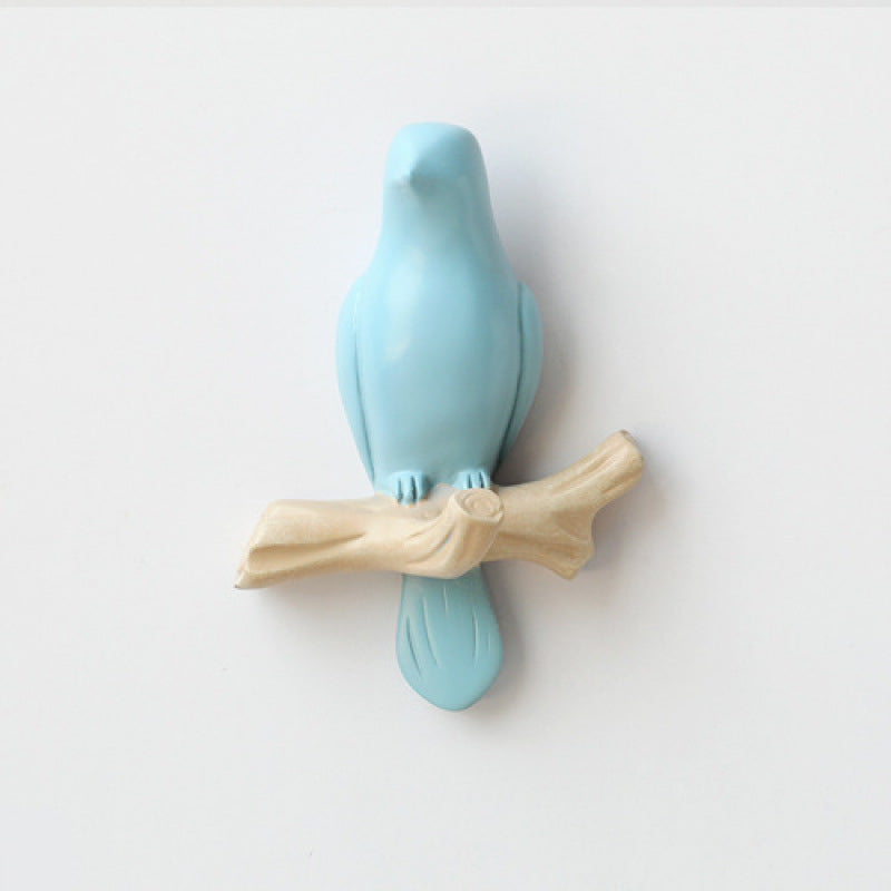Decorative Bird Wall Hook - No Drill Key & Coat Hanger for Hallway Entrance
